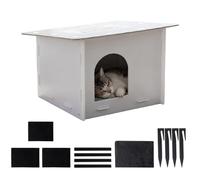 Casa exterior para gatos - de gatito cálido aislado resistente al viento | Resistente a la intemperie | para patio, jardín, patio, césped, patio trasero