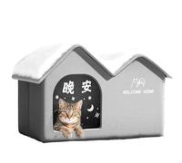 Casa exterior para gatos resistente a la intemperie, refugio plegable cerrado para perros, cama cálida para dormir para perros, para cuidadores, padres, rescatadores, graneros, comunidades, suburbanos