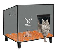 Casa Grande Indestructible para Gatos con calefacción para Exteriores, Extremadamente Impermeable y Resistente a la Intemperie, casa para Gatos al Aire Libre con calefacción para Invierno, Refugio