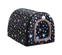 Casa grande para mascotas, cama calmante para gatos, 2 en 1, plegable, con cojín lavable, tienda de campaña para mascotas, cama para cachorros, gatitos, conejos, tienda de campaña antideslizante para