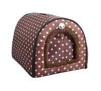 Casa grande para mascotas, cama calmante para gatos, 2 en 1, plegable, sofá cama con cojín lavable, tienda de campaña para mascotas, cama para cachorros, gatitos, conejos, tienda de campaña