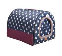 Casa grande para mascotas, cama calmante para gatos, 2 en 1, plegable, sofá cama con cojín lavable, tienda de campaña para mascotas, cama para cachorros, gatitos, conejos, tienda de campaña