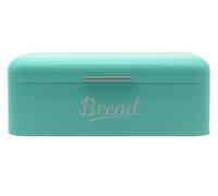 CASA HEAVEN Panera con tapa, caja grande para mantener el pan crujiente de metal, apta para galletas, conservarlas durante mucho tiempo sin humedad, diseño retro (menta, grande)