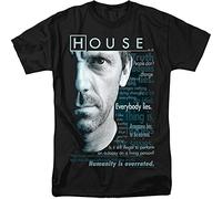 Casa Houseisms Mens Camisa Manga Corta Negra (XX-Large)