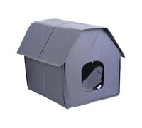 Casa impermeable para gatos al aire libre, fácil de montar, aislada para invierno, cálida, impermeable, para gatos al aire libre, casa impermeable para mascotas