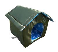 Casa impermeable para mascotas al aire libre,Casa de mascotas duradera resistente a la intemperie hecha de lona: hogar aislado y resistente a la intemperie para gatos salvajes, fácil de montar
