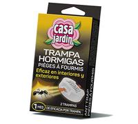 CASA JARDIN | Trampa Hormigas| Gel Cebo |Eficaz en Interiores y Exteriores |2 Meses de Duración | Contenido: 2 Trampas