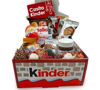 Casa Kinder Navidad: Caja de Chocolates Surtidos con Kinder Bueno, Kinder Joy, Kinder Chocolate, Happy Hippo, Kinder Cards, Biscuits, B-Ready y Shocobons (24 Unidades)