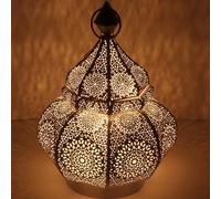 Casa Maro - Anida - Linterna metálica oriental, 30 cm, linterna en look dorado, diseño marroquí, para colgar y estar de pie | LN2060