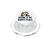 Casa Minimalista Home Is My Happy Place Gift PopSockets PopGrip para MagSafe