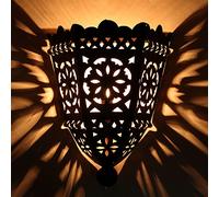 Casa Moro | Oriental Marroquí hecho a mano lámpara de pared de hierro con efectos de luz de 1001 noches "EWL10" hecho a mano en Marruecos | L1640