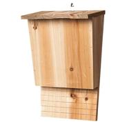 Casa murciélago Madera - Caja Grande murciélago Hecha a Mano, Caja al Aire Libre con Textura Natural | Hecho Madera no tratada Que se Puede Usar Durante Todo el año bajo el Techo o