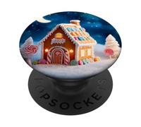 Casa Nieve Pino Patron Impresion PopSockets PopGrip Adhesivo
