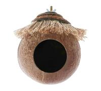 Casa Oculta para pájaros - de Loro de Concha de Coco Natural