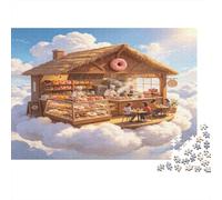 Casa Panadería Sueño Puzzle de 1000 Piezas Papel para Adultos Escena Nubes Decoración Relajante Regalo Familiar 52x38cm/1000pcs