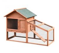 Casa para conejos PawHut de madera y tela asfáltica color Marrón