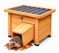 relaxdays Casita para erizos, túnel Ajustable, Kit con Base, Naranja | para el jardín