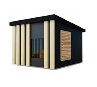 Casa para gatos, 56 x 47 cm, caseta para gatos, exterior para exterior, resistente al invierno, aislada, madera, seguridad, comodidad, XXL