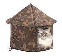Casa Para Gatos Al Aire Libre, Casa Para Gatos Para Exteriores, Caseta Para Gatos Para Exteriores, Casa Para Gatos Exterior, Caseta Gato Con Almohadilla Extraíble Para Animales Callejeros (40x38x35cm)