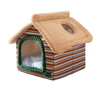 Casa para Gatos al Aire Libre - de Gato | de Felpa Suave con Parte Inferior Antideslizante | Cama cálida para Mascotas de Interior | Cama para Perros para Gatitos Cachorros de Invierno