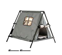 Casa para gatos al aire libre impermeable, refugio impermeable al aire libre, refugio para gatos, tienda de campaña cerrada para mascotas, cama aislada para gatos con 2 clavos de tierra para porche de