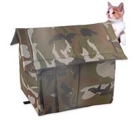 Casa para Gatos al Aire Libre, Impermeable, Resistente al Viento, Tela Oxford térmica, Refugio para Gatos Salvajes con Etiqueta, Relleno de Esponja, Refugio para Perrera Aire Libre Desmontable c