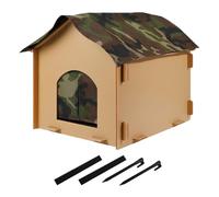 Casa para gatos al aire libre, refugio cálido impermeable para gatos callejeros, plegable, portátil, con almohadilla para dormir y uñas, espacio para personas que cuidan a las personas. 17.72 x