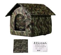 Casa Para Gatos Al Aire Libre: Refugio Para Gatos Oxford Plegable Resistente A La Intemperie, Tienda De Campaña A Prueba De Viento, Cama, Condominios Cueva Para En Invierno, Animales Callejeros