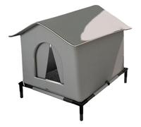 Casa para Gatos al Aire Libre, Resistente a la Intemperie, aislada, Segura, con Piso Elevado y tapete cálido para Todas Las Estaciones. Casa para Gatos al Aire Libre, Resistente a la Intemperie