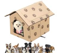 Casa para gatos al aire libre, resistente al invierno, resistente al agua, cueva para gatos, WIYETY 40 x 35 x 38 cm, plegable para perros pequeños, gatos, cueva para perros calientes, lavable, para