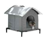 Casa para gatos al aire libre, resistente al viento, cerrada, para clima | Casa para cachorros al aire libre para gatitos, refugio para patio, balcón, jardín, parque, zona residencial, garaje