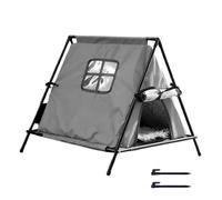 Casa para gatos al aire libre, resistente al viento con escotilla de puerta - refugio triangular exterior para gatito salvaje - para patio o balcón jardín trasero parque zona residencial garaje