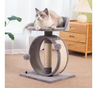 Casa para Gatos, árbol para Gatos, Poste rascador, rascador para Gatitos, Centro de Juegos de Actividades para Gatos, túnel de sisal, Pelota Colgante y Pelota con Resorte
