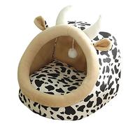 Casa para Gatos Cama Cuevas Portátil Mascotas Suede Acolchada Antideslizante con Forma Animal Adecuada para Gatos Perros Pequeños Conejos Uso en, 43x40x35cm Multicolor