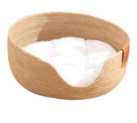 Casa para Gatos, Cama de Verano para Perros, Cesta Tejida para Mascotas, Nido de Descanso, Cama para Gatos Lavable a máquina, cómoda Cama para Gatos, Cama para Dormir para Gatos