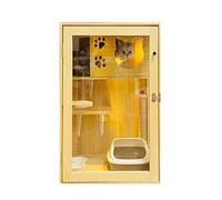 Casa para gatos Casa para gatos Placa lateral transparente Casa para gatos de lujo Jaula para cría de gatos Vitrina para gatos Cama para gatos Gabinete para mascotas Habitación para gatos Condominio p