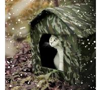 Casa para Gatos | Caseta para Perros aislada | Casa para Gatos Plegable para Interiores y Exteriores, Resistente a la Intemperie, para Invierno, Que Proporciona una casa Segura para Salvajes al