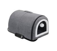 Casa para gatos climatizada, cueva para gatos con calefacción, techo arqueado de temperatura ajustable extraíble semicerrado para todas las estaciones, hogar, sala de estar, viajes al aire libre