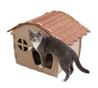 Casa para gatos con aislamiento térmico, cueva transpirable para mascotas en todas las estaciones, casa para gatos aislados para exteriores, para gatos medianos y grandes, para patios, balcones