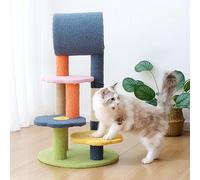Casa para Gatos con árbol para Gatos: una casa de Juegos para Gatos combinada con Poste rascador y un hogar cómodo Que atrapa invariablemente a los Gatitos para Que se queden Cerca de Este Mueble
