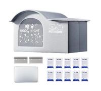 Casa para gatos - Cueva para gatos | Camas para gatos de interior | Puerta de perrera para gatitos, ventana de privacidad, refugio de madera para mascotas pequeñas y medianas para gatos de interior