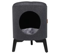 Casa Para Gatos D&D Louis Azul 35x35x46cm Diseño Elegante Con Cojín Hasta 80kg