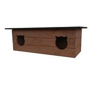 Casa para gatos de 110 x 40 cm, para exteriores, resistente al invierno, aislada, de madera, seguridad, comodidad