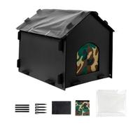 Casa para Gatos De Exterior Casa de Mascotas Impermeable Plegable Segura | Refugio Cálido para Gatos Callejeros con Recinto Para En Balcón Patio Jardín Césped Garaje Parque O Acera