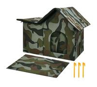Casa para Gatos De Exterior,Refugio Cálido para Gatos con Cojín | Refugio Grande para Mascotas De Invierno - para Patio, Camping, Playa, Balcón, Jardín, Exterior, Apartamento, Viaje