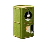 Casa para gatos de interior plegable de doble capa | Nido de gato con bola de peluche para mascotas y gatitos para descansar, y para el interior, tanto en casa como en