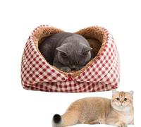 Casa Para Gatos De Interior Semicerrado Relleno Para Clima Frío