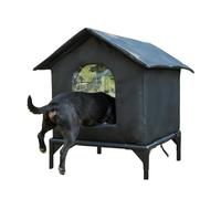 Casa para gatos de invierno al aire libre | 600D Oxford Cloth, Foam & Aluminum Foil Lining, 3 tamaños | Weatherproof Waterproof Insulated Shelter For & Community Cats | Plegable Elevated Outdoor Cat