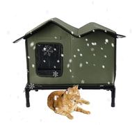 Casa para Gatos Exterior,Refugio Impermeable y Antiviento para Dormir - Cobijo Cerrado para Gatos Salvajes,para Jardín Patio Garaje Cobertizo Exteriores