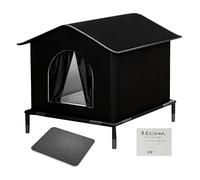 Casa para Gatos Exterior Resistente A La Intemperie - Tienda con Aislamiento Térmico Cálido | Casa para Gatos Al Aire Libre con Base Elevada para El Invierno - para Perros, Gallinas Y Animales En Ex